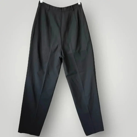 Lafayette 148 Vintage 100% Wool High Rise Straight Leg Casual Pants Size 8 Black - Picture 3 of 15